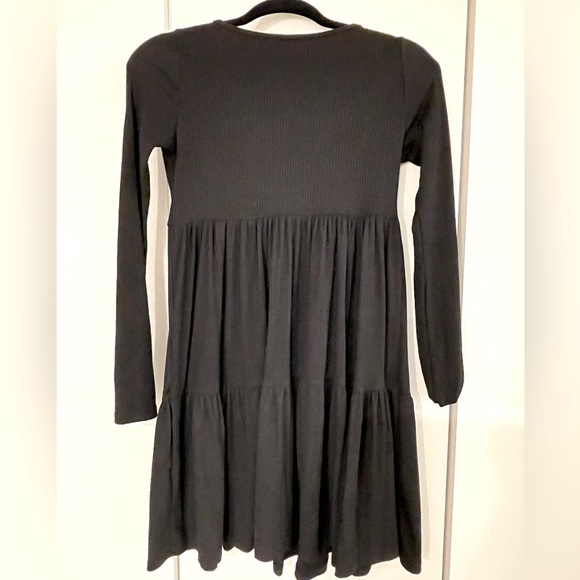 Black long sleeve babydoll dress - Picture 2 of 2